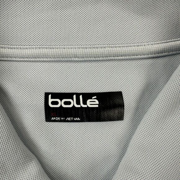 Bolle Polo Shirt Mens XL Light Gray Performance Golf Short Sleeve Polyester - Picture 4 of 9